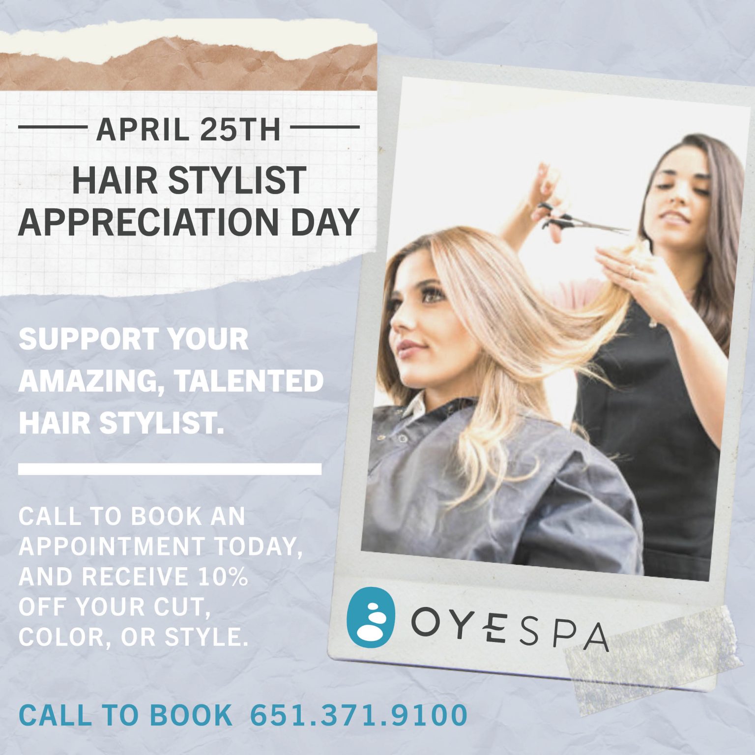 Happy National Hair Stylist Appreciation Day! OYESPA Aveda Lifestyle